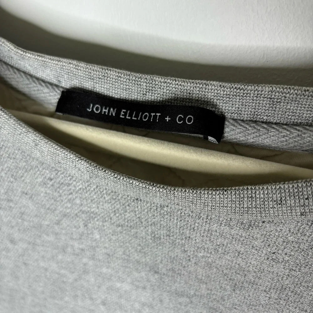 John Elliott Villain  Crewneck Sweatshirt Gray Size 4 (L/XL) Unisex - Picture 6 of 14